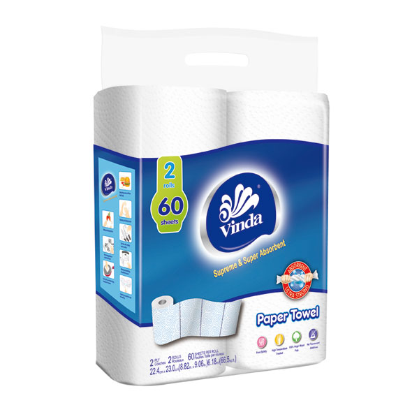 Kitchen Towel 2 Rolls 100% Virgen Wood Pulp